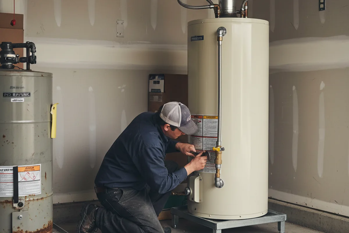 Water heater and shutoff valve replacement in Crane Hill